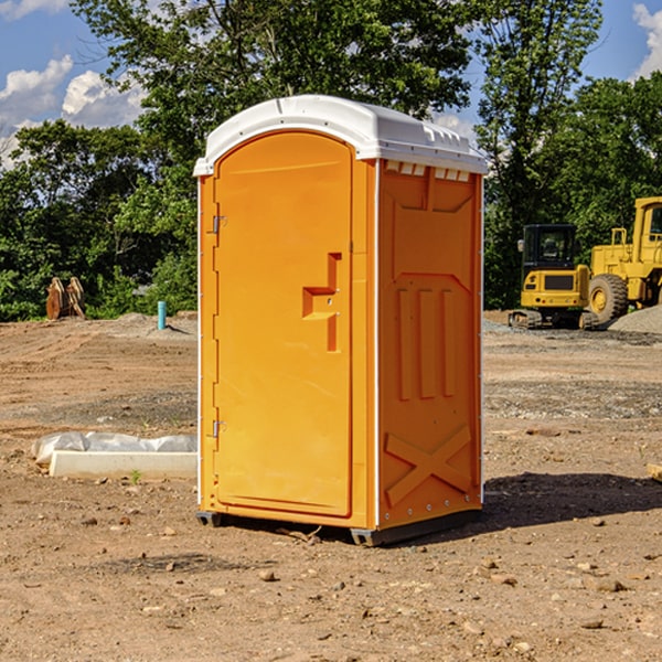 how often are the portable restrooms cleaned and serviced during a rental period in Kansas AL